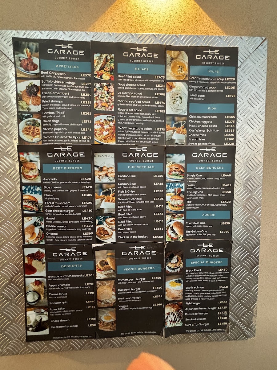 Menu Le Garage Gourmet Burger-1